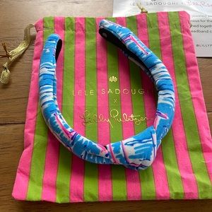 BNWT Lele Sadoughi x Lily Pulitzer blue headband
